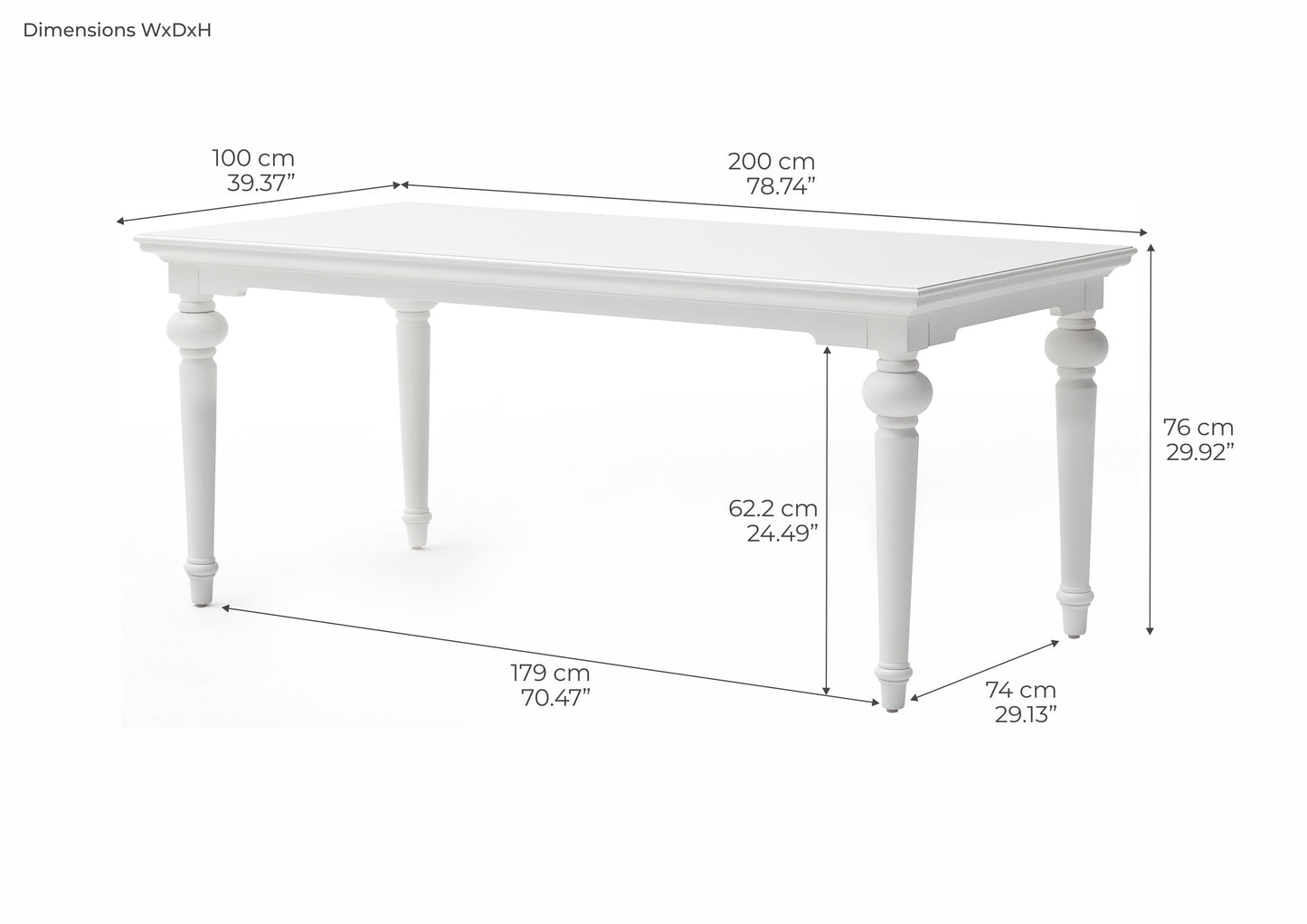 Provence Dining Table 79"