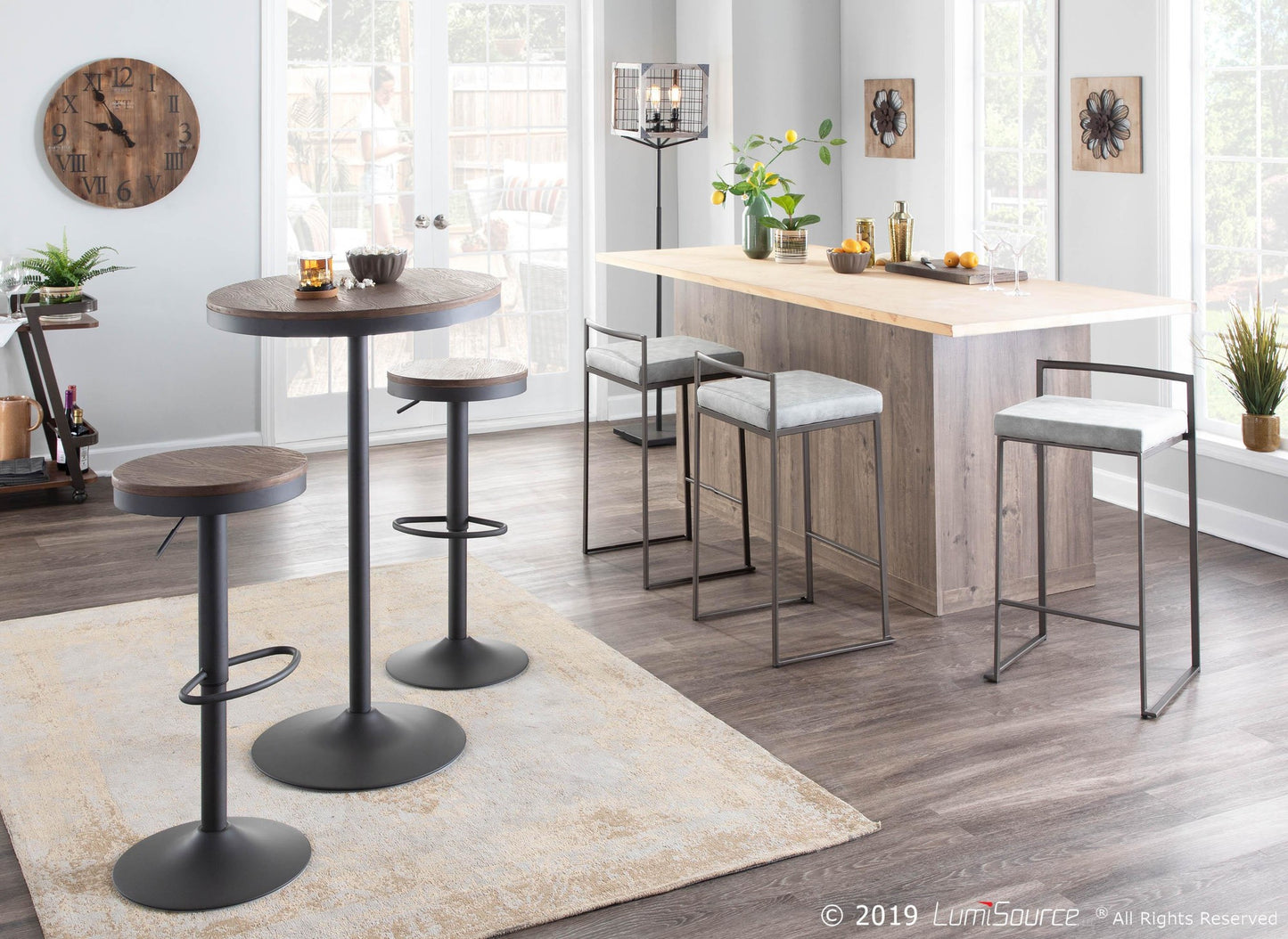 Dakota Bar Table, Grey