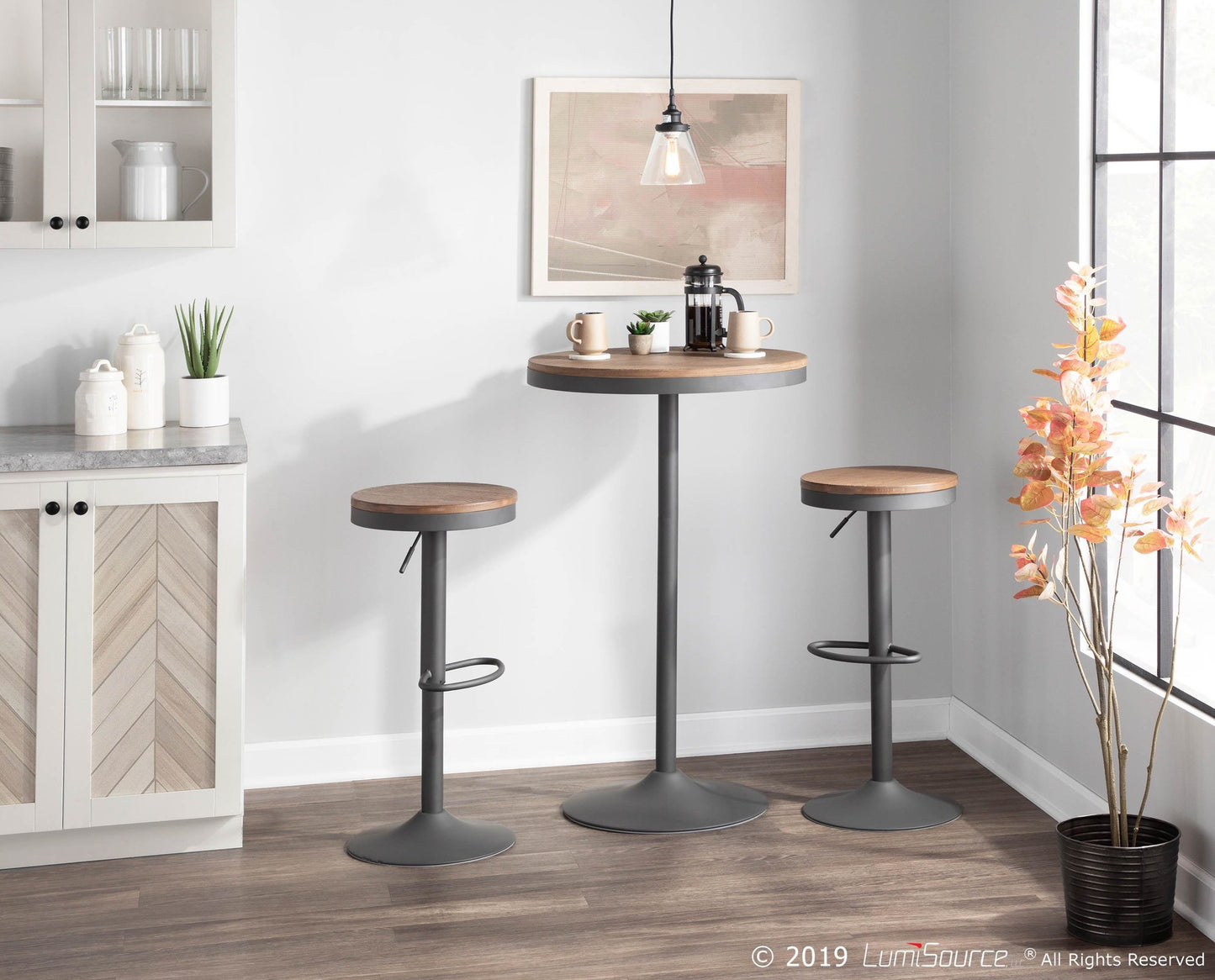 Dakota Bar Table, Grey