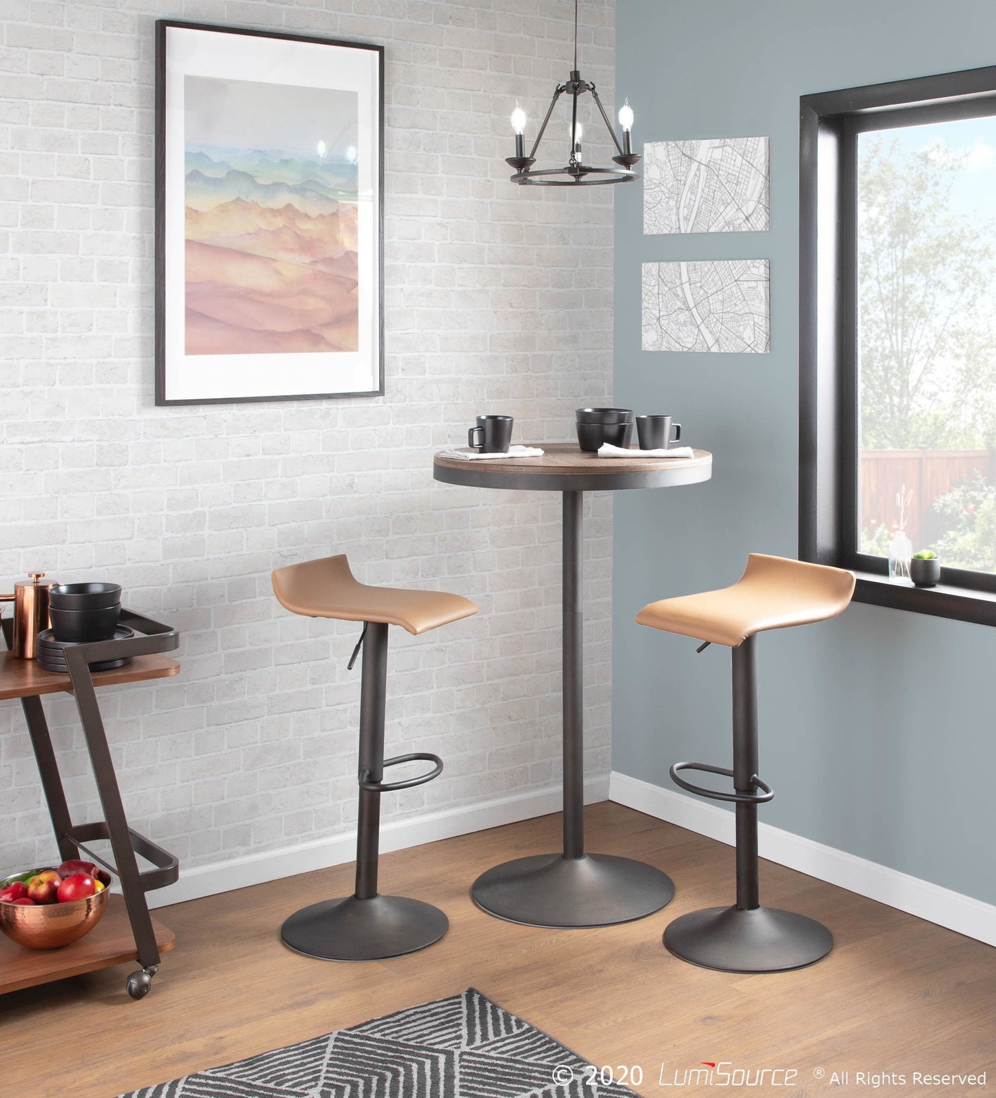 Dakota Bar Table, Antique
