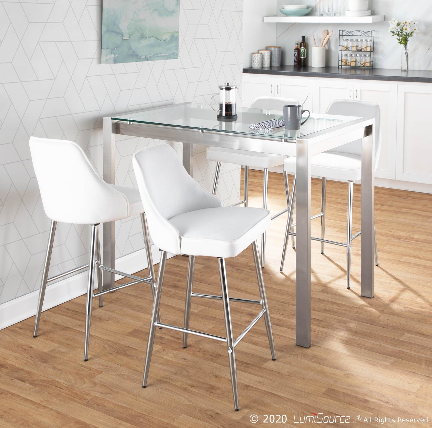 Fuji Counter Table, Glass