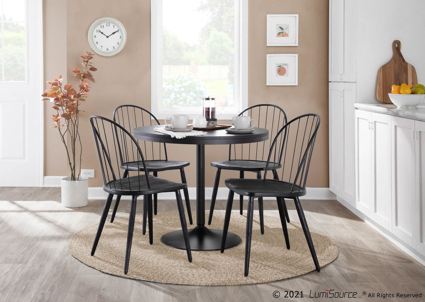 Dakota Dining Table, Black/Black