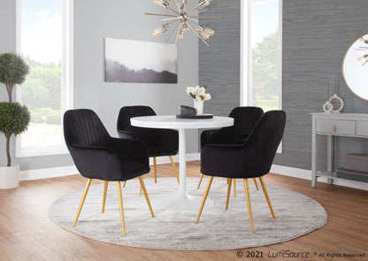 Dakota Dining Table, White/White