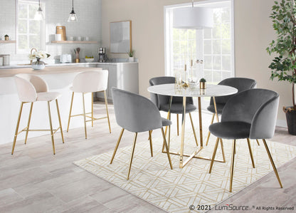 Cosmo Dining Table, Gold/Marble