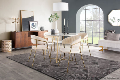 Cosmo Dining Table, Gold/Marble