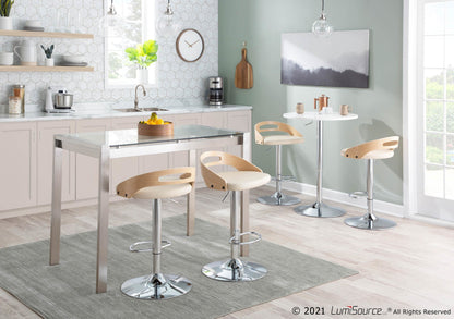 Adjustable Bar Table, White