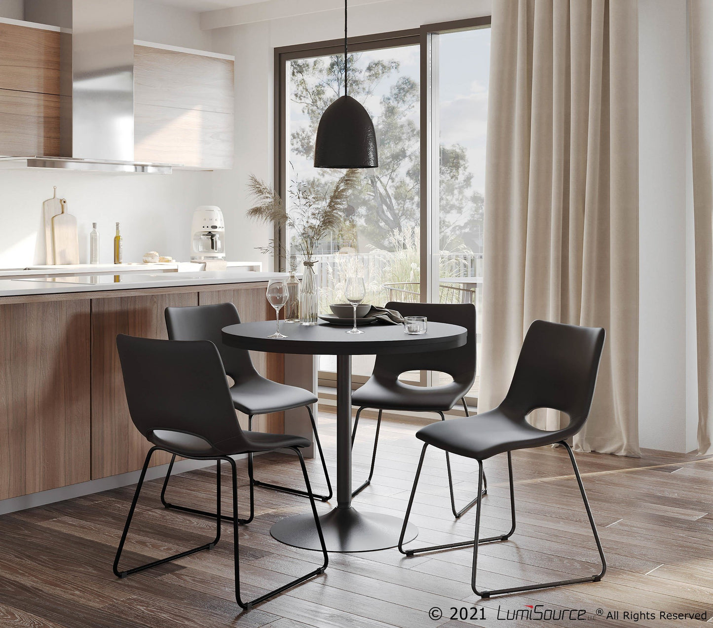 Dakota Dining Table, Black/Black