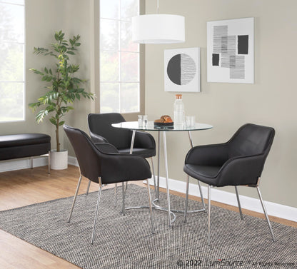 Cece Dinette Table, Chrome/Glass