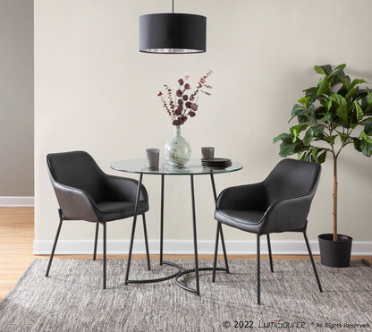 Cece Dinette Table, Black/Glass