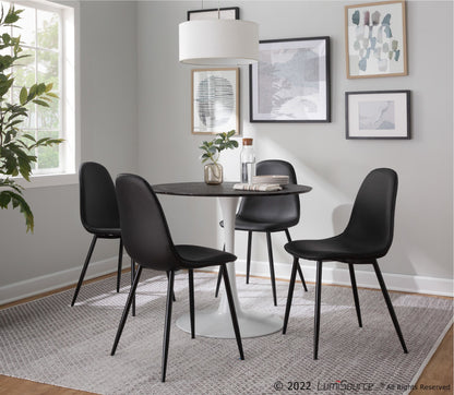 Pebble Mod Table, White/Black