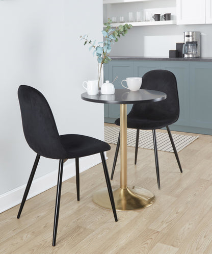 Pebble Dining or Bar Table, Gold/Black