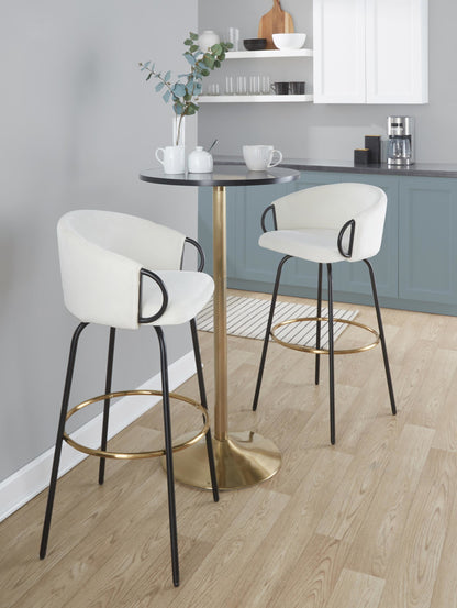 Pebble Dining or Bar Table, Gold/Black