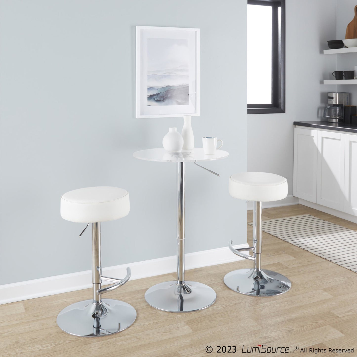 Adjustable Bar Table, Clear