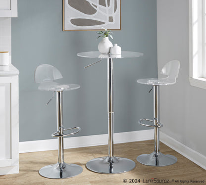 Adjustable Bar Table, Clear