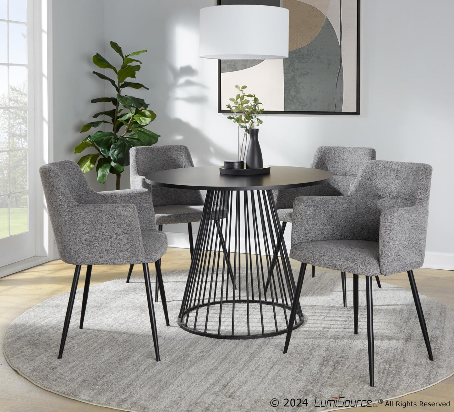 Canary Dining Table, Black/Black