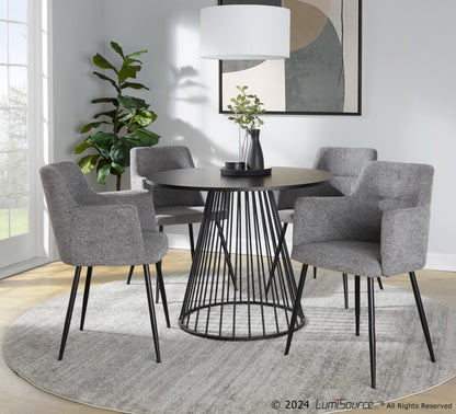 Canary Dining Table, Black/Black
