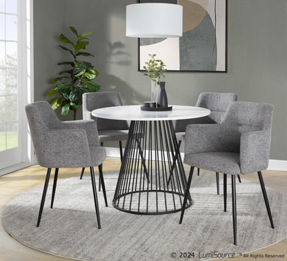 Canary Dining Table, Black/White