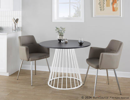 Canary Dining Table, White/Black