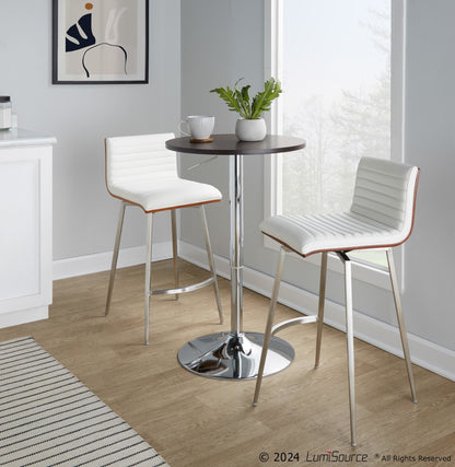 Mason Swivel Adjustable Counter Height Dining Set - 3 Piece, White