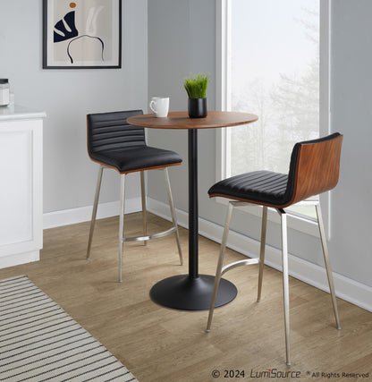 Pebble 3-Height Table, Walnut