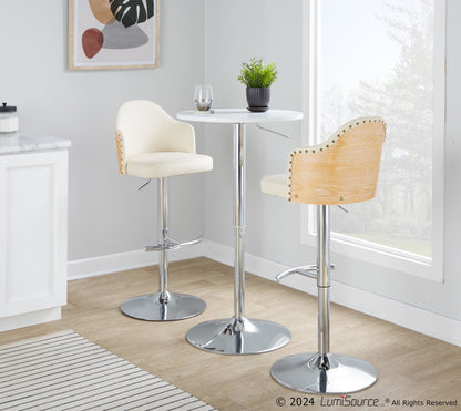 Adjustable Bar Table, White
