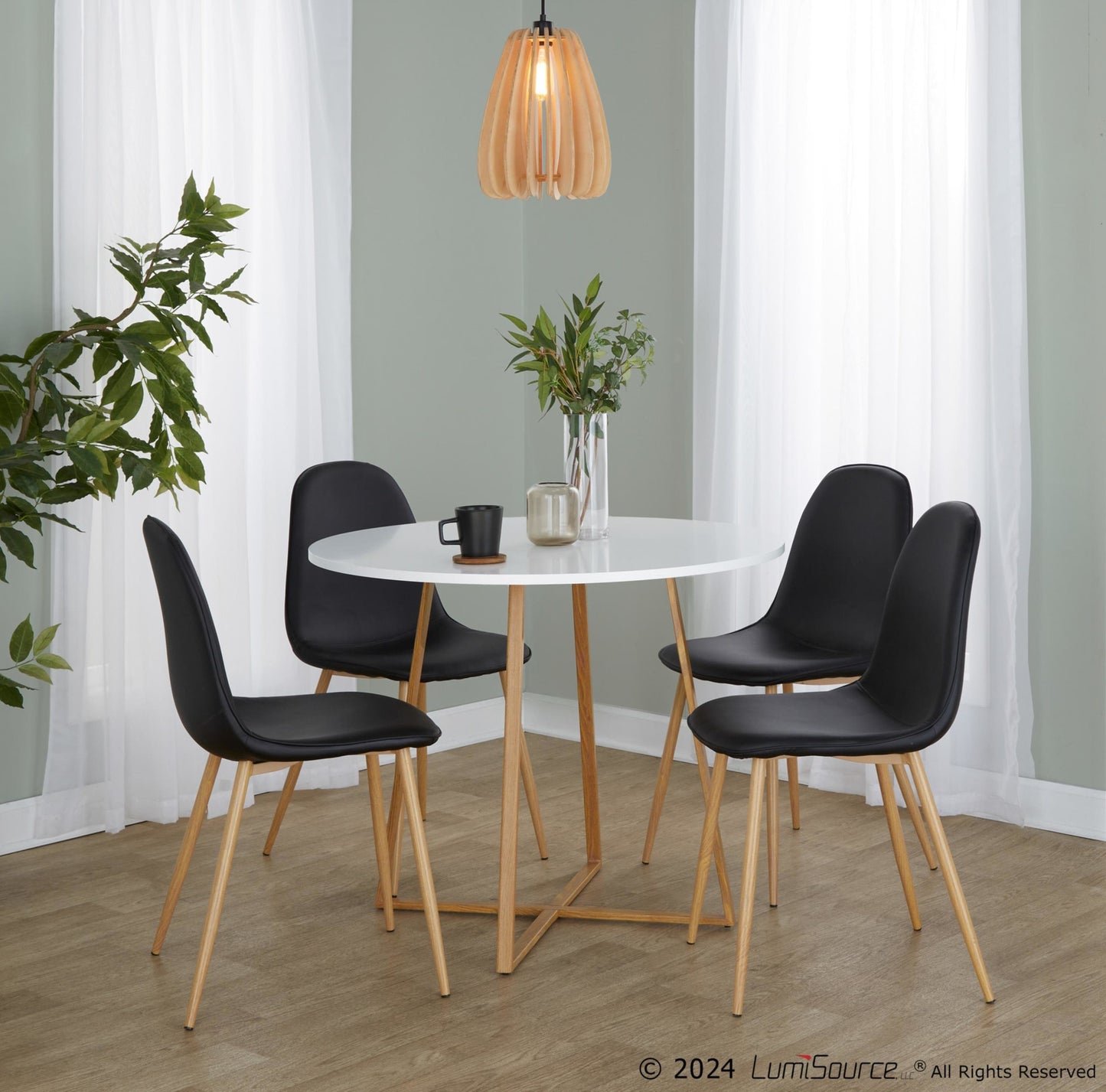 Cosmo Dining Table, Natural/White