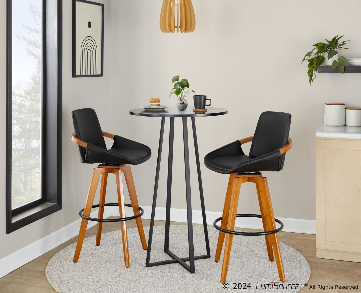 Cosmo Bar Table, Black/Black