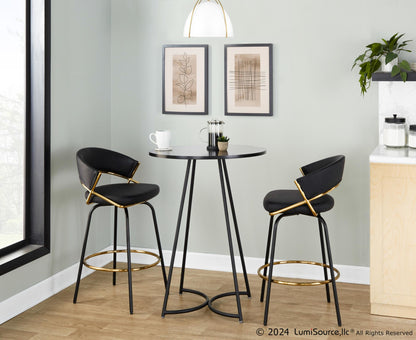 Cece Counter Table, Black/Black