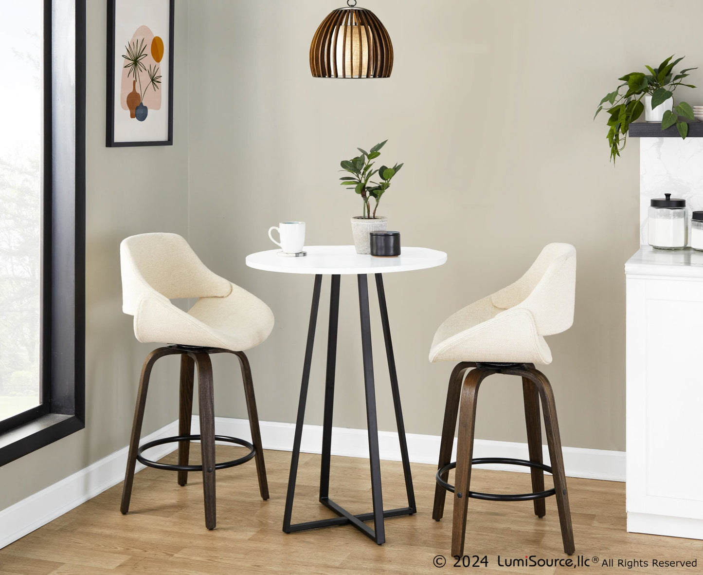 Cosmo Counter Table, Black/White
