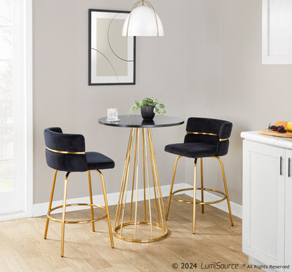 Canary Counter Table, Gold/Black