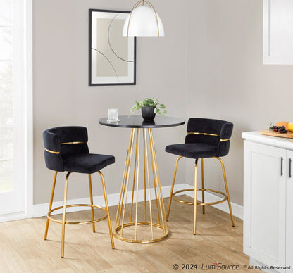 Canary Counter Table, Gold/Black