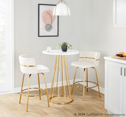 Canary Counter Table, Gold/White
