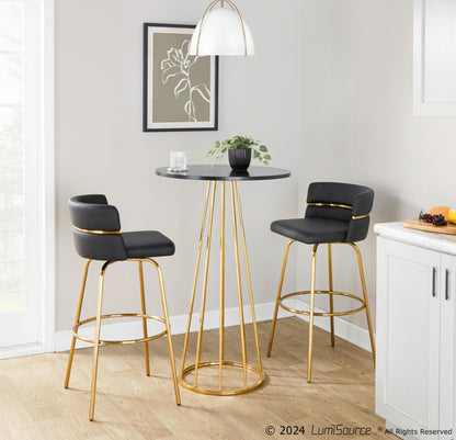 Canary Bar Table, Gold/Black