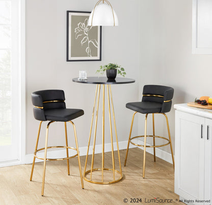 Canary Bar Table, Gold/Black