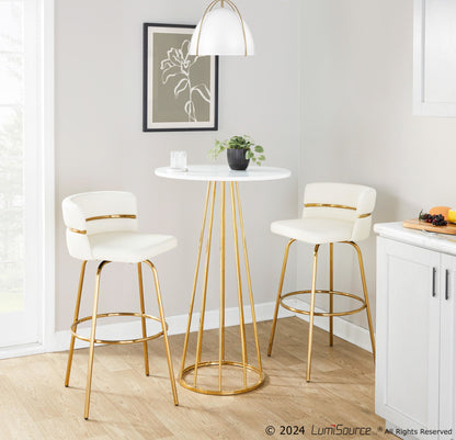 Canary Bar Table, Gold/White