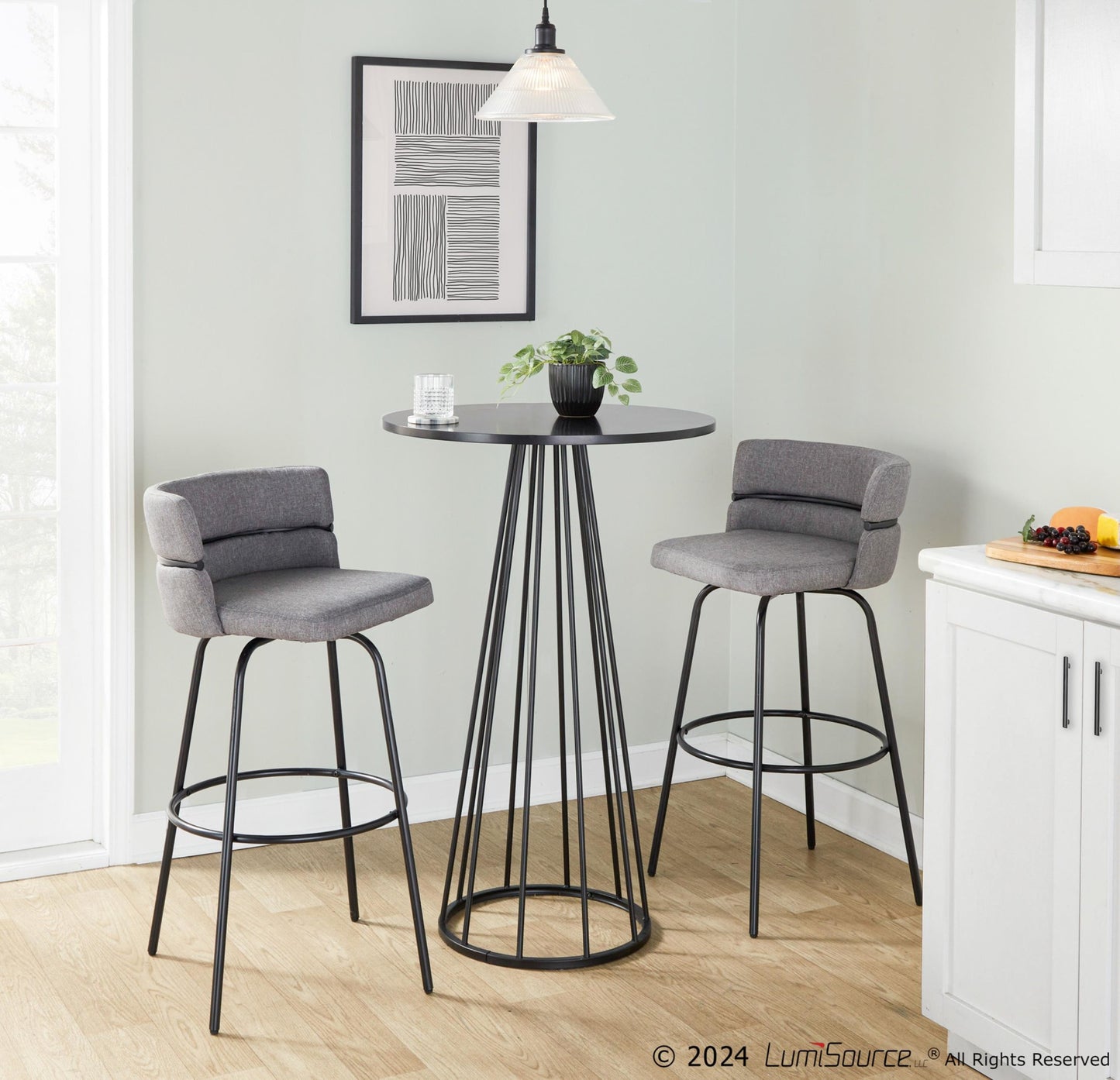 Canary Bar Table, Black/Black