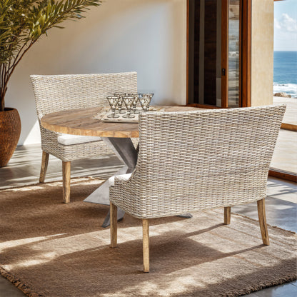 Alfresco Dining Settee – Set of 2 - White