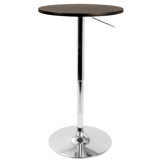 Adjustable Bar Table, Brown
