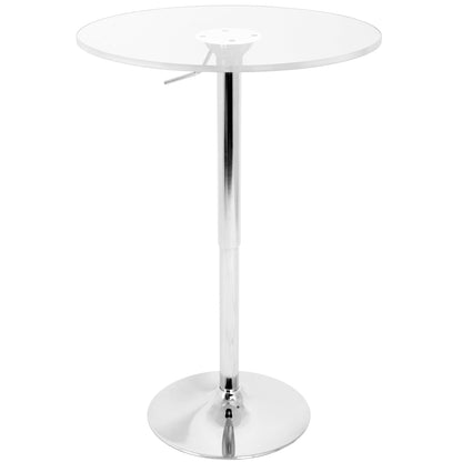 Adjustable Bar Table, Clear