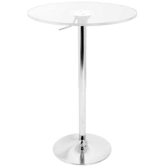 Adjustable Bar Table, Clear