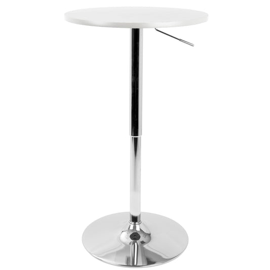 Adjustable Bar Table, White