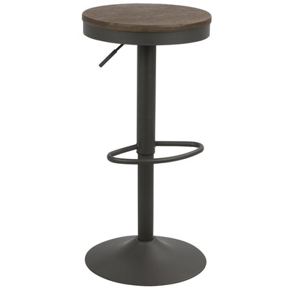 Dakota 3-Piece Industrial-Farmhouse Dining Set in Grey and Brown