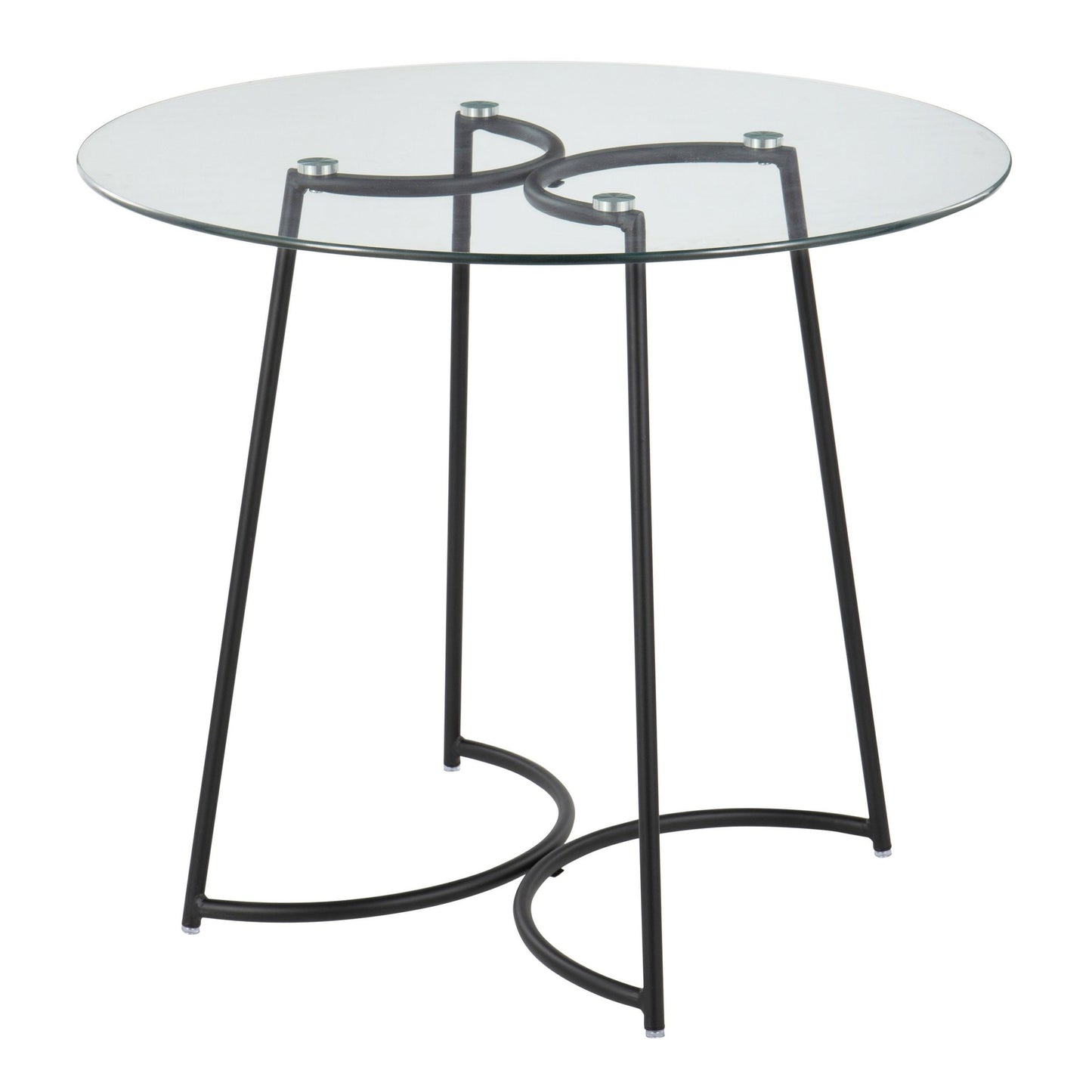 Cece Dinette Table, Black/Glass