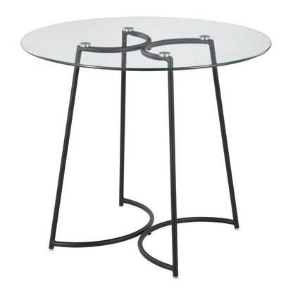 Cece Dinette Table, Black/Glass