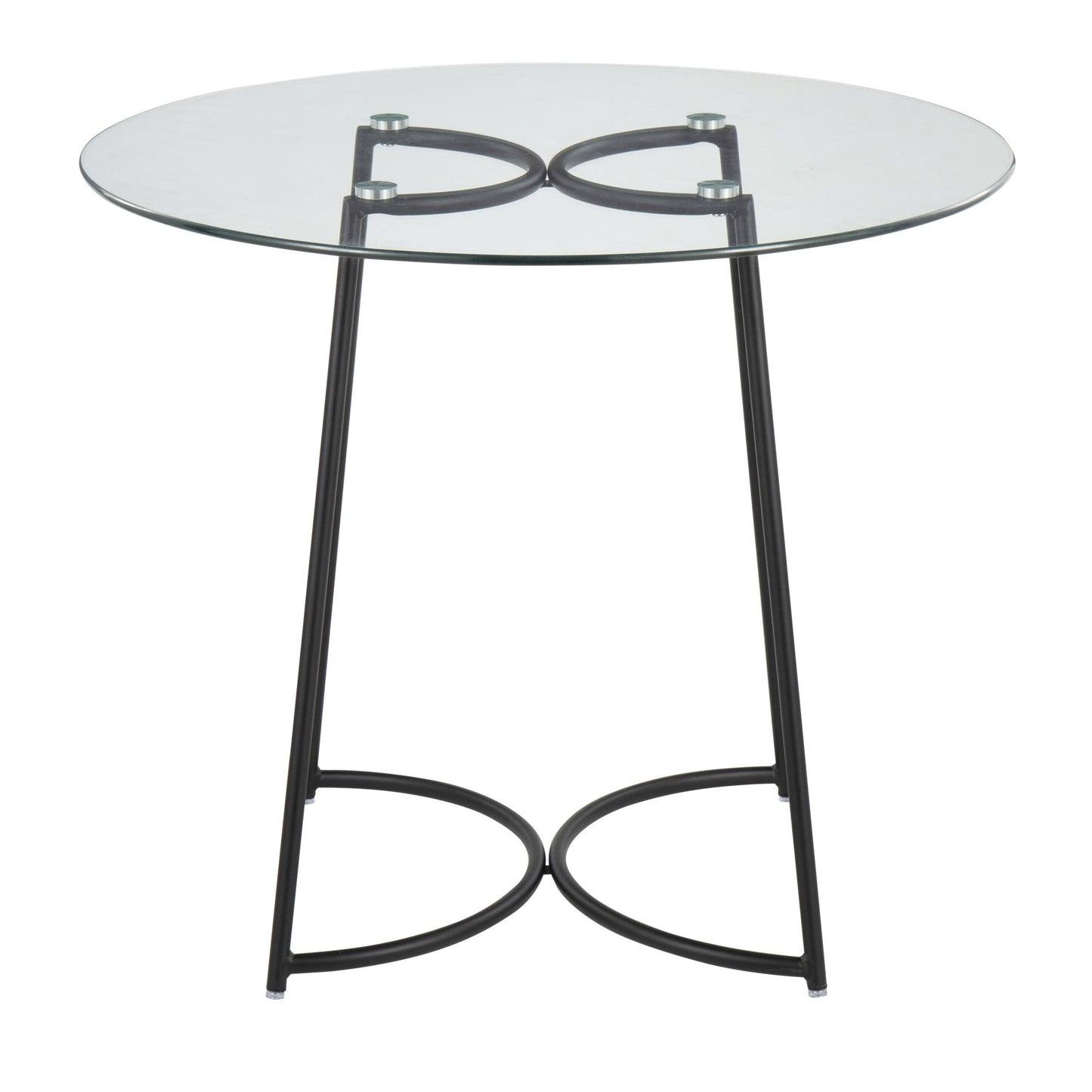 Cece Dinette Table, Black/Glass