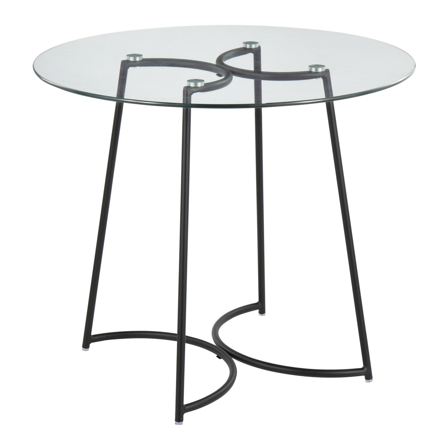 Cece Dinette Table, Black/Glass