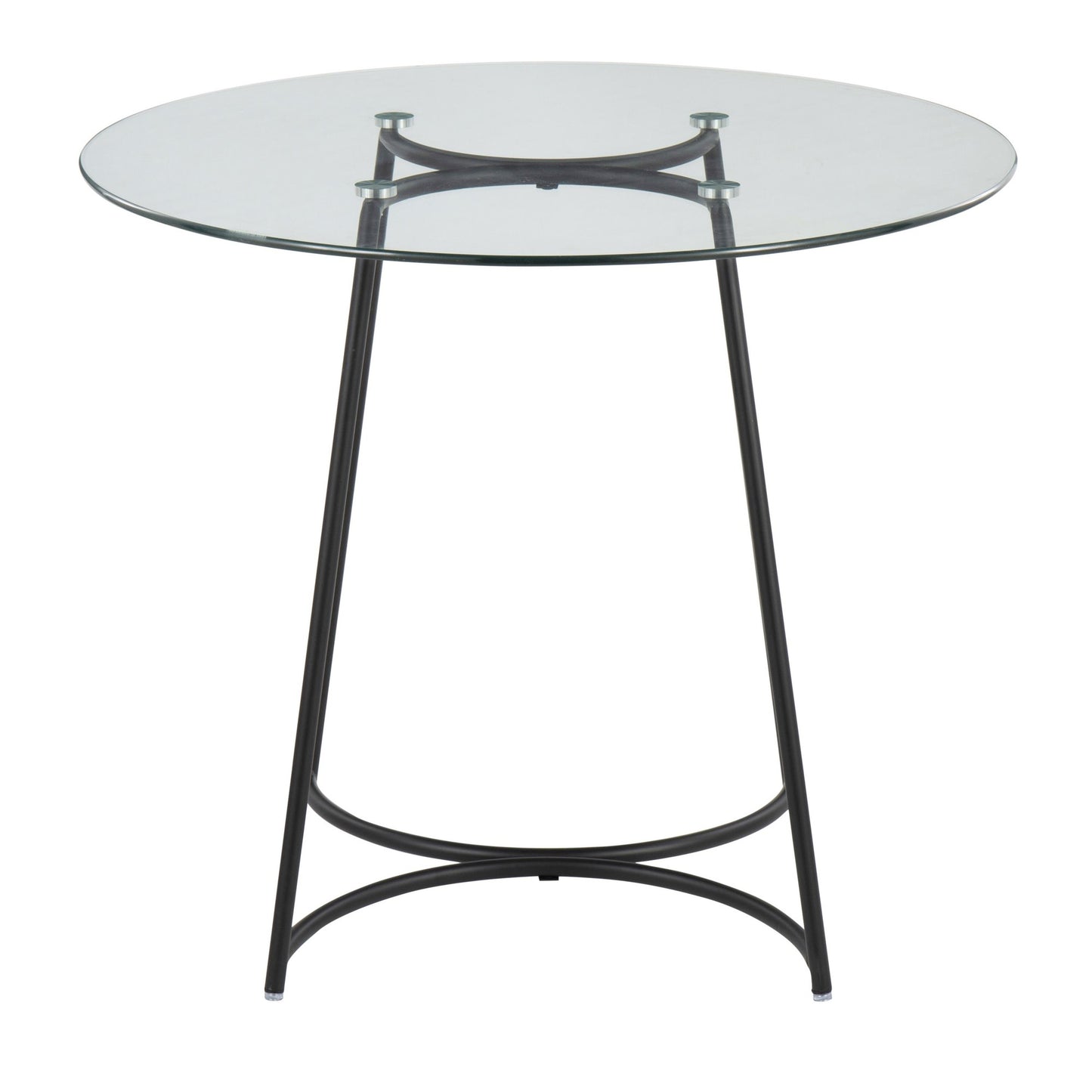 Cece Dinette Table, Black/Glass