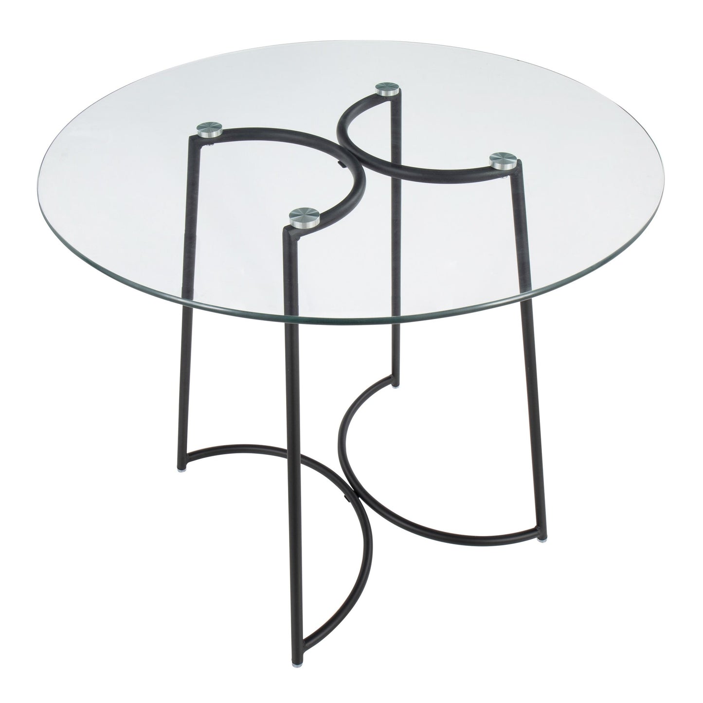 Cece Dinette Table, Black/Glass