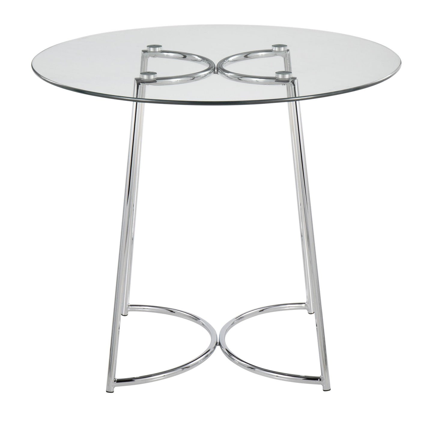 Cece Dinette Table, Chrome/Glass