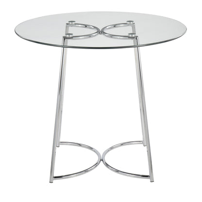 Cece Dinette Table, Chrome/Glass